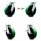 Service Caster 8 Inch Kingpinless Green Poly on Steel Wheel Caster Swivel Locks 2 Brakes, 2PK SCC-KP30S820-PUR-GB-BSL-2-SLB-2 - alternate 1